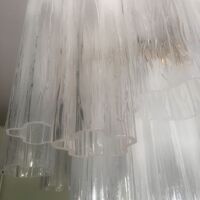 Suspension blanc en verre de murano « tronchi » disparu d50