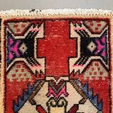 Small Vintage Turkish Rug 92x49 cm, Short Runner, Tribal, Shabby, Mini Carpet