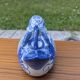 Old teapot / bird-shaped jug in blue and white porcelain