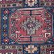 Antique Caucasian rug 215x126 cm Lesghi Star tribal Kazak rug large 2522