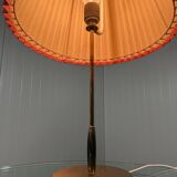 Brass table lamp with folded lampshade 1950’s