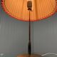 Lampe de table en laiton avec abat-jour plié années 1950