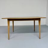 Extendable dining table in solid beech, Scandinavian design from the 70s