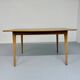 Table de repas à rallonges en hêtre massif design scandinave années 70