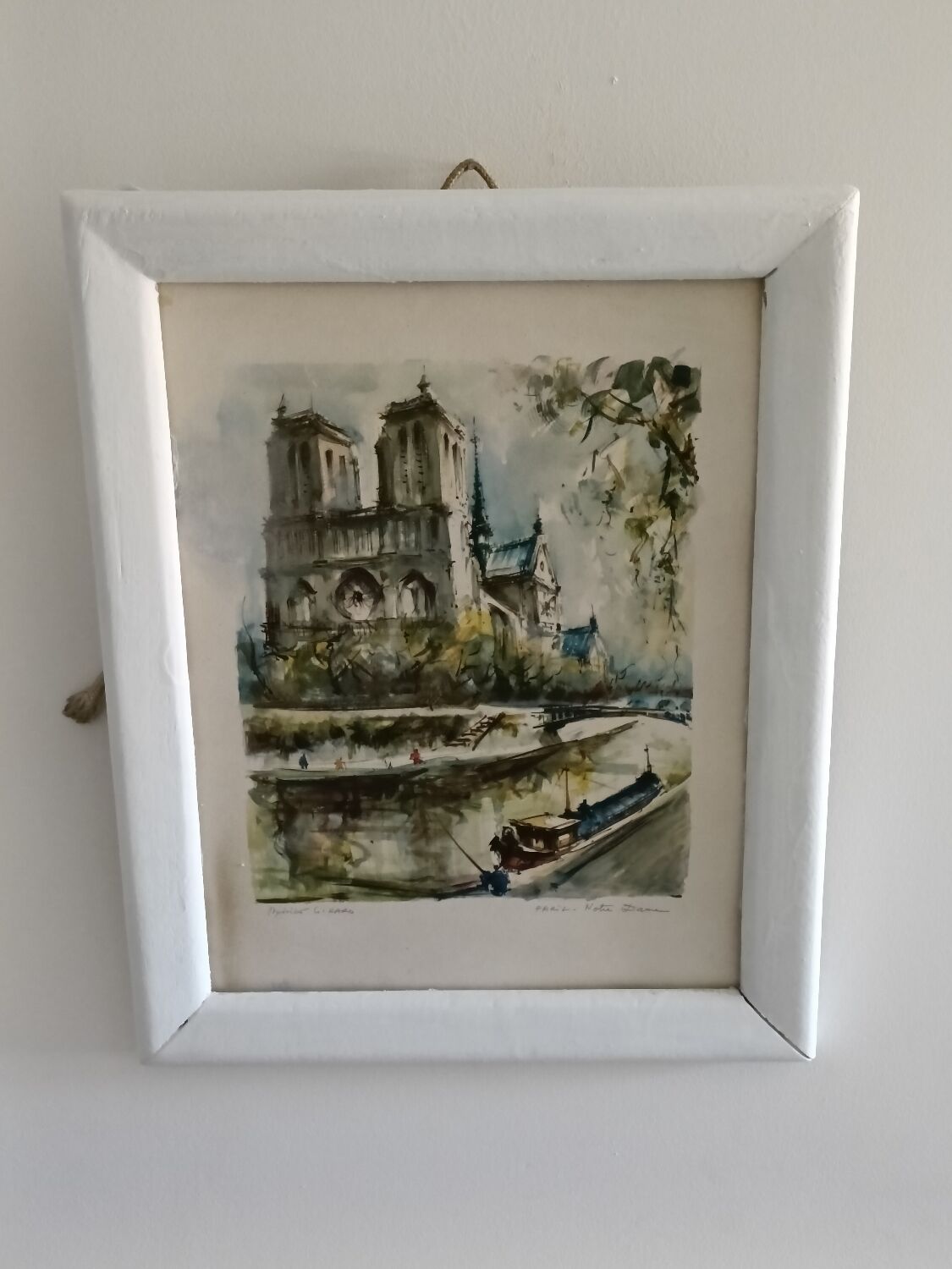 Lithograph Paris Notre Dame