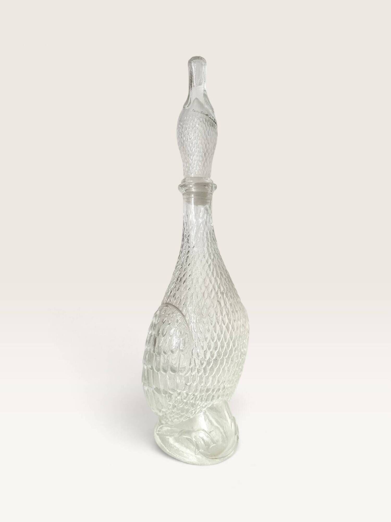 Moulded glass duck carafe