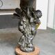 Bronze and marble guéridon, Psyche and Cupid, Auguste Moreau (1834-1917)