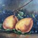 Tableau ancien poires et raisins