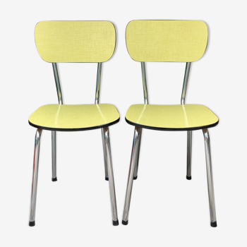 Chaises formica jaune