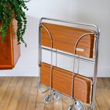 Rolling trolley in formica and chrome Design, 1970