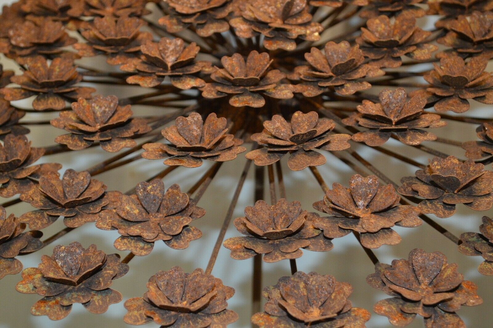 Wrought iron flower for the garden