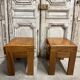 Paire de chevets en orme massif maison regain