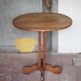 Table bois vintage, table bistrot, guéridon, table ancienne, table d'appoin
