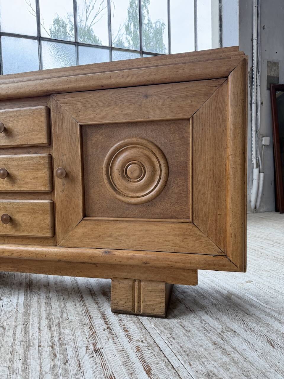 Enfilade storage unit oak Art Deco 1940 Dudouyt
