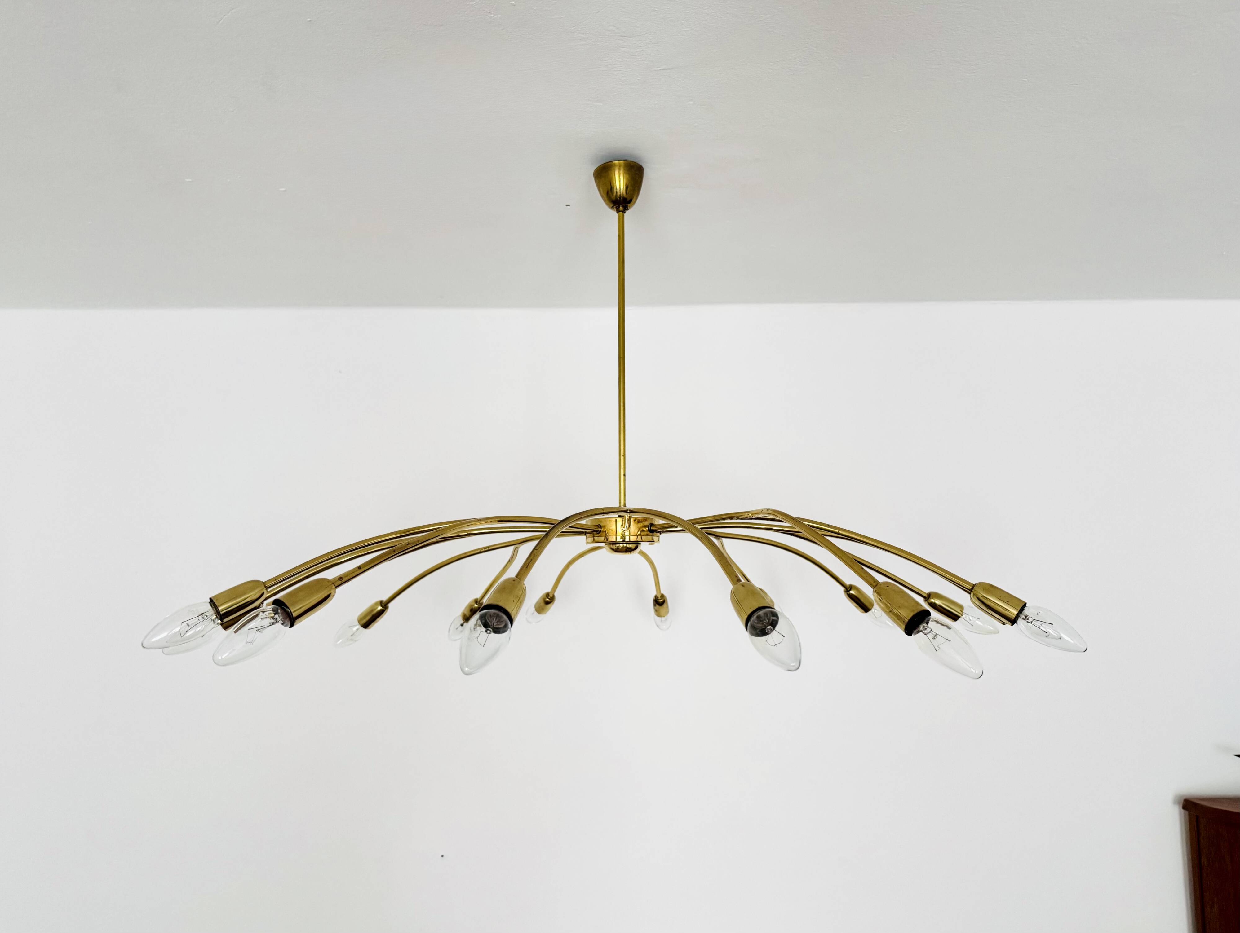 XXL Austrian Brass Chandelier by Kalmar