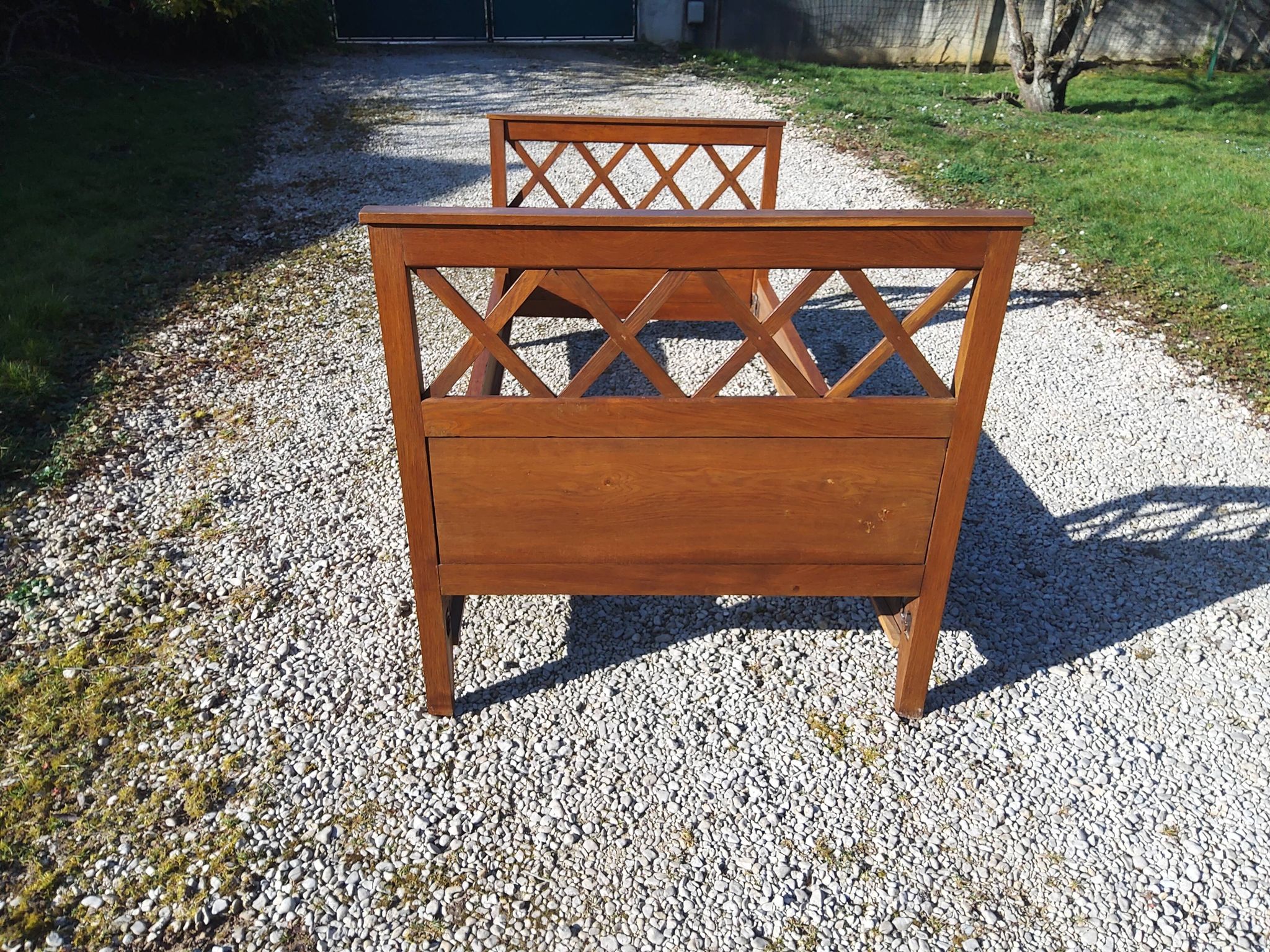 Bed and bedside table