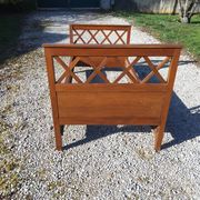Bed and bedside table