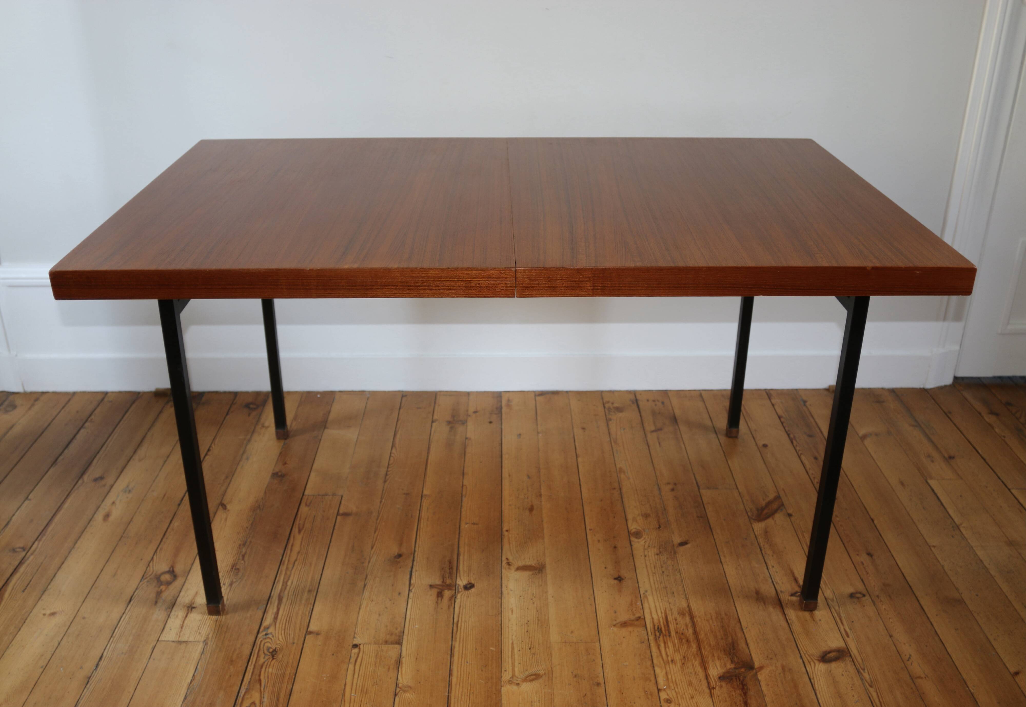Vintage modernist teak table Paul Geoffroy Roche Bobois 1960s