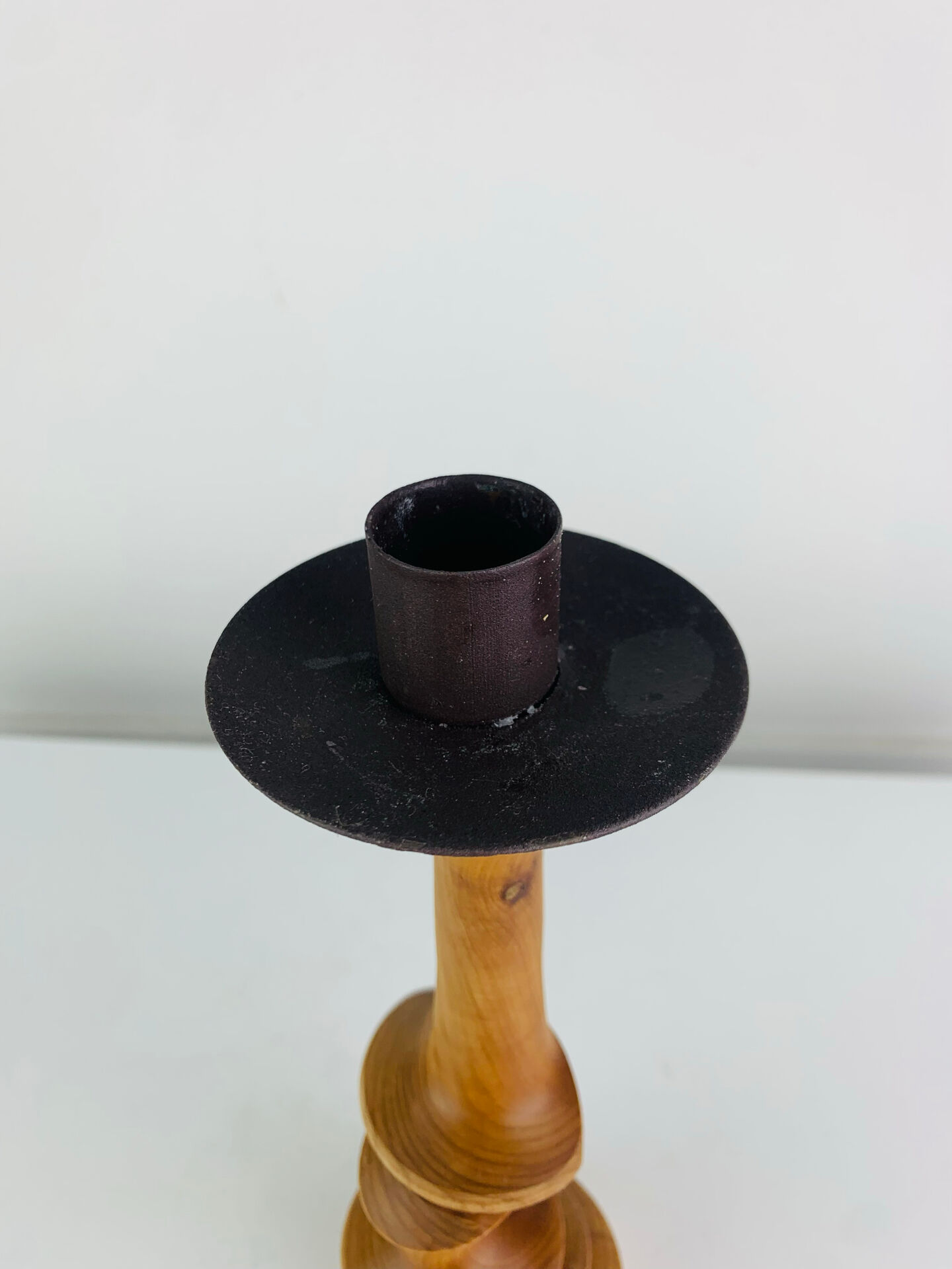 Bougeoir bois vintage 