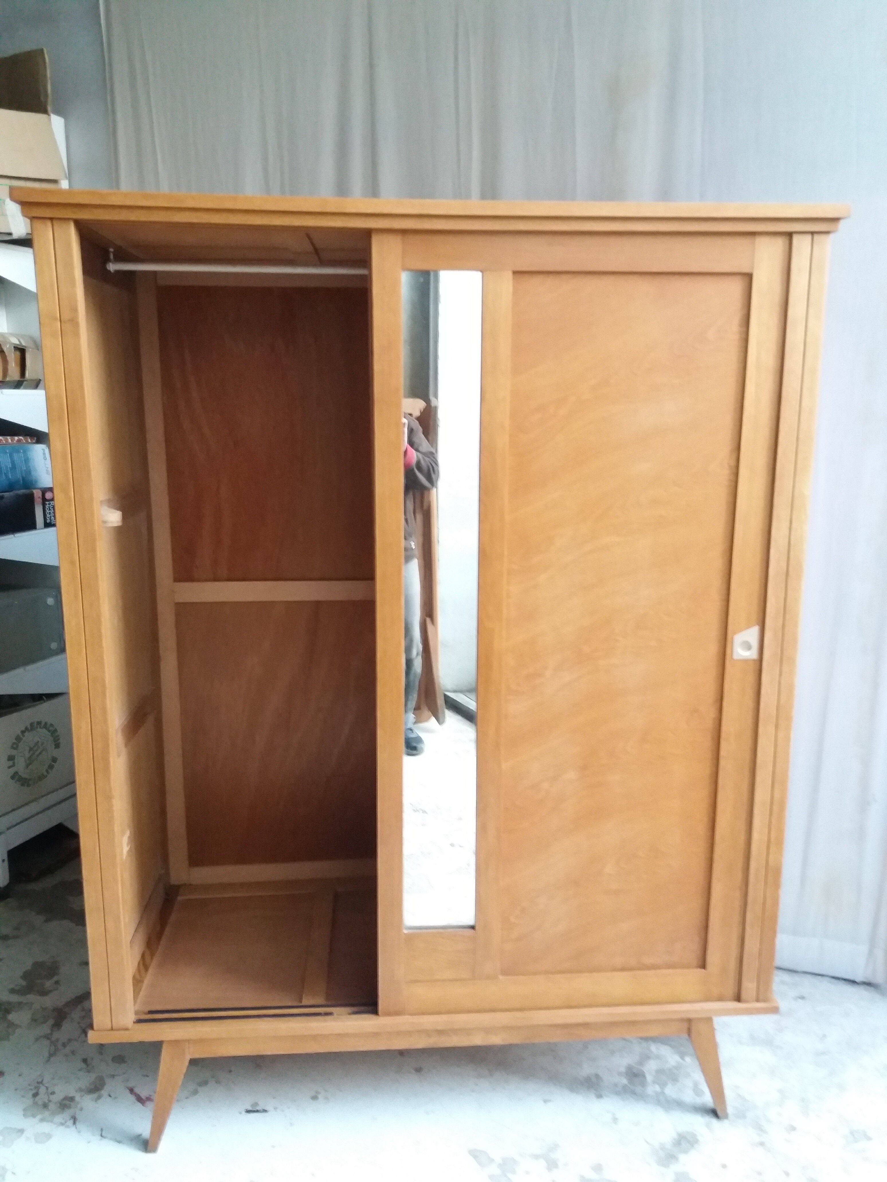 Vintage 2-door and mirror cabinet