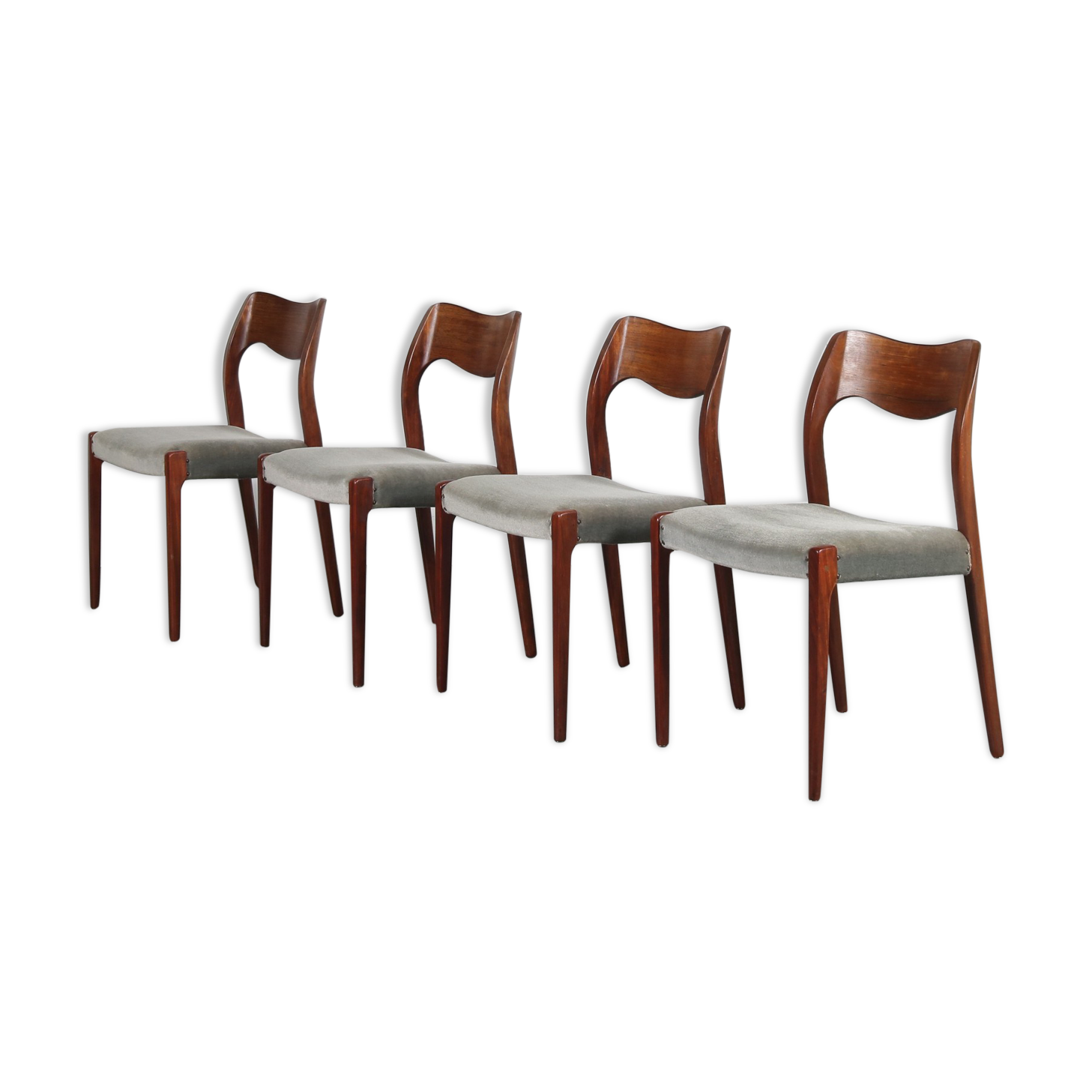 1950s “Model 71” dining chairs by Moller, Denmark