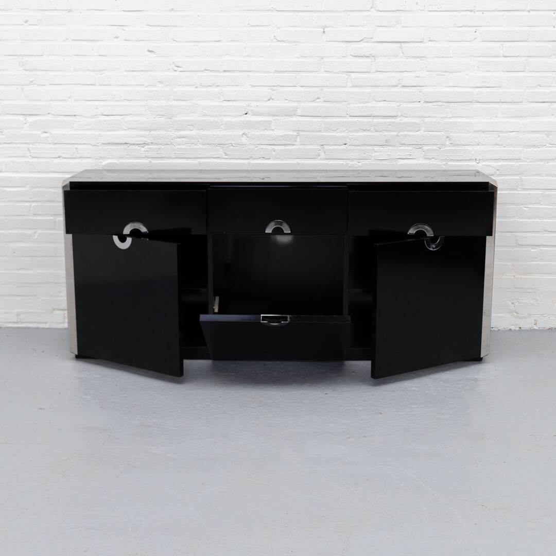 Italian Alveo Sideboard by Willy Rizzo 1970s