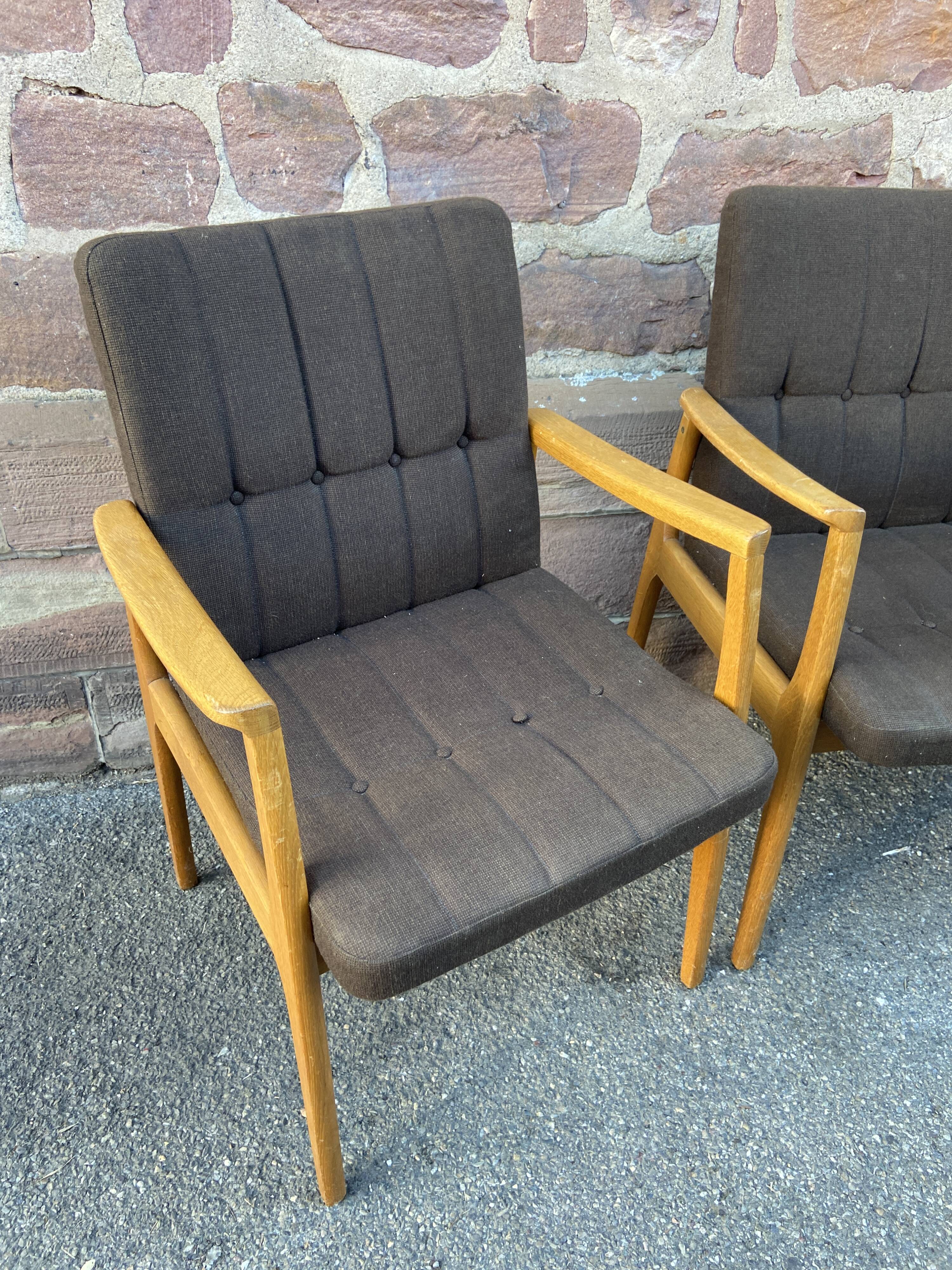 4 armchairs Scandinavian Lounge Chairs 60s Fröscher KG