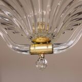 Trasparent Murano Glass Chandelier by Barovier e Toso, 1950s