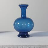 Vintage mid-century trio of handcrafted glass vases from Lauscha, Thuringia.