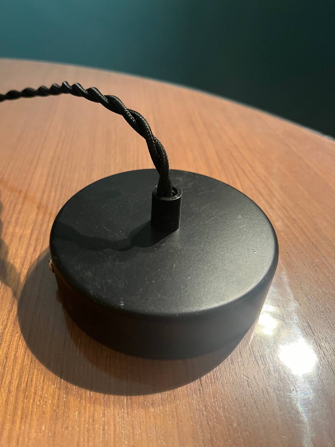 Pastel green metal pendant light