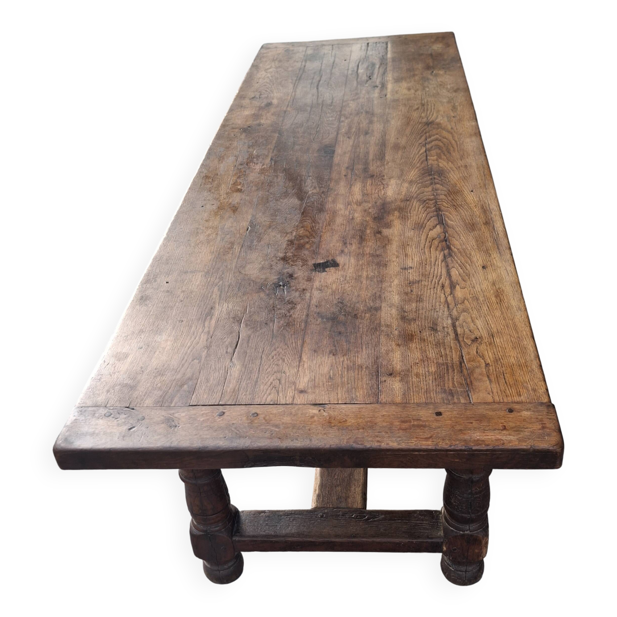 Large oak farmhouse table