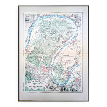 Saint-Germain-en-Laye, printed map from 1883.