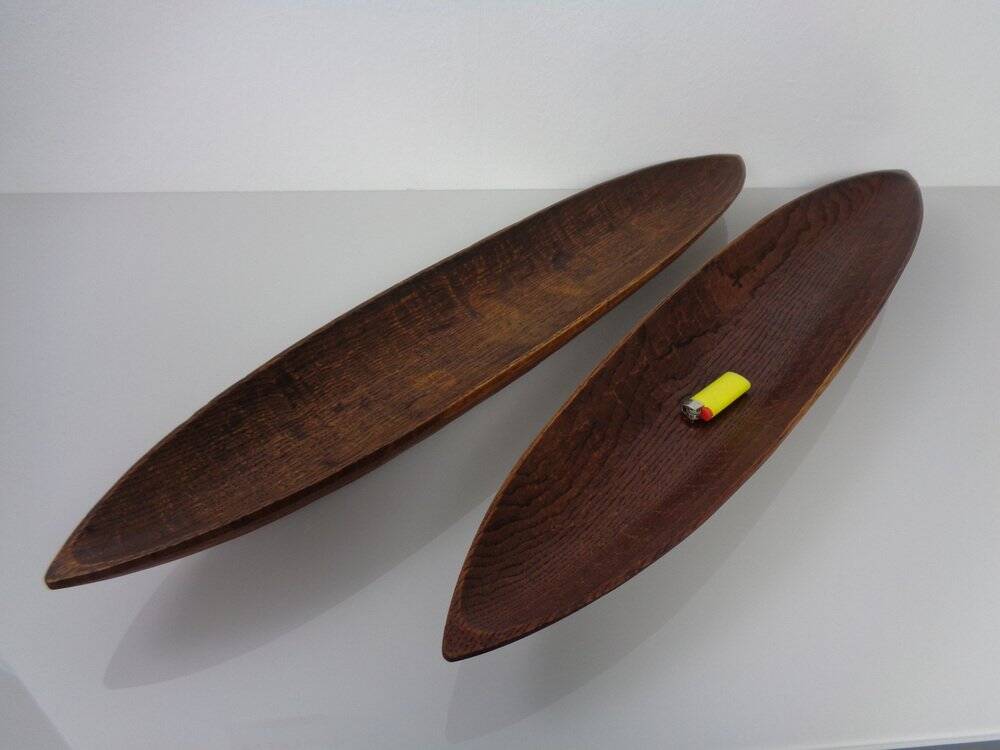 Large Italian Wooden Bowls by Fulgenzi, 1960s, Set of 2