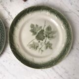 Trio of dessert plates in slurry XIXth