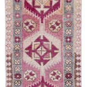 Tapis de couloir turc vintage 80x401 cm