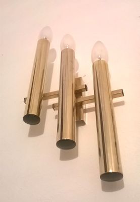 Brass wall lights, 1970s