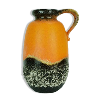 Scheurich vase orange brown and black 484-27, 60/70