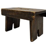 Antique stool footstool 1940s wooden plant table