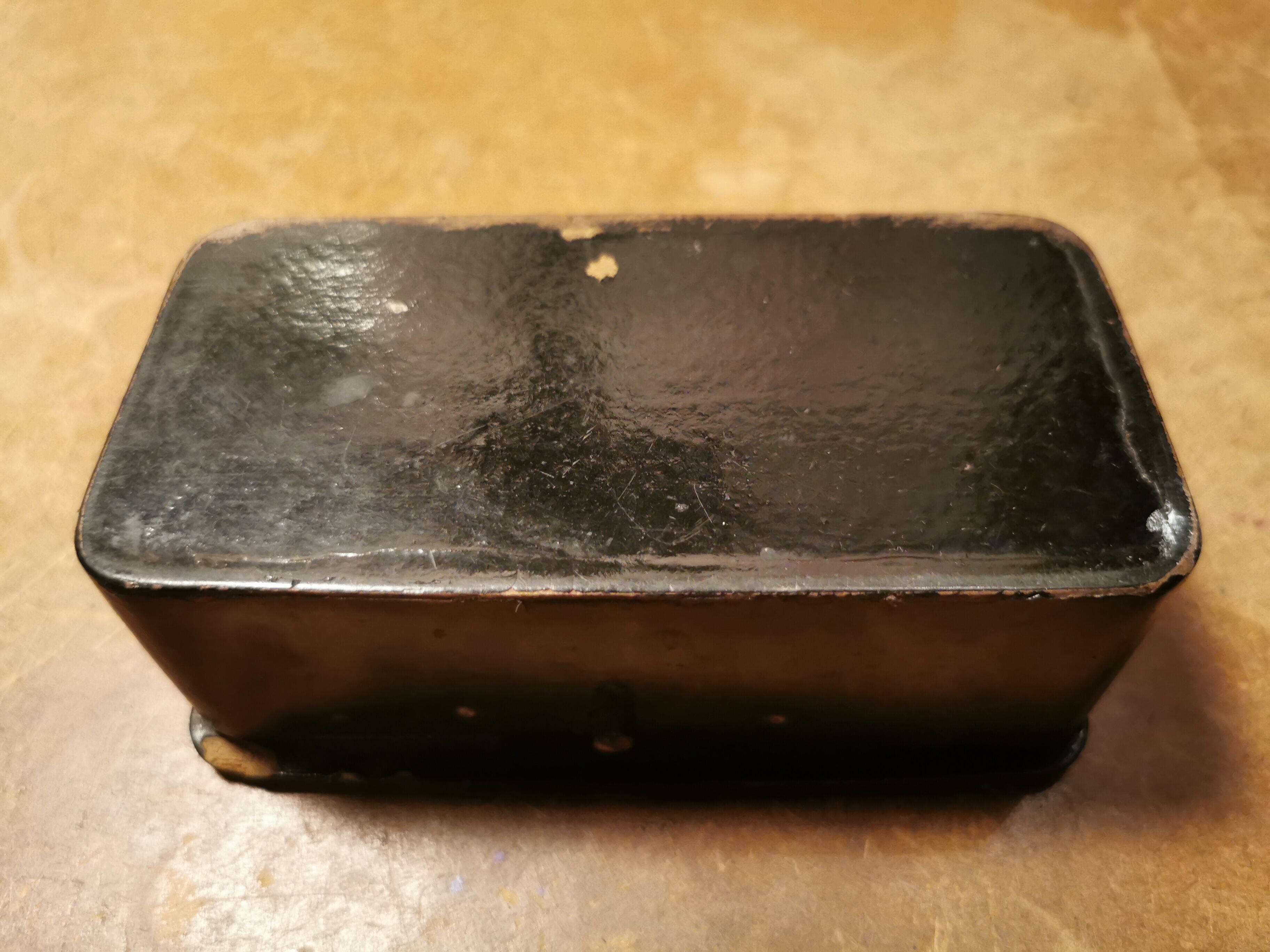 Small painted wooden box
