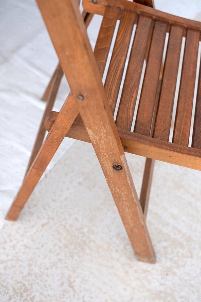 Pair of vintage folding chairs