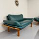 Complete living room sofa with Scandinavian design teak leather Komfort Danish