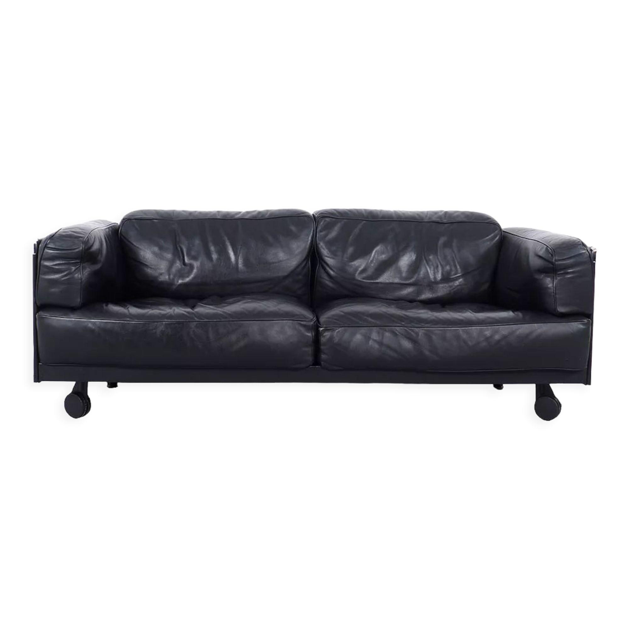 Twice 2.5-Seater Leather Sofa by Pierluigi Cerri for Poltrona Frau, 1990s