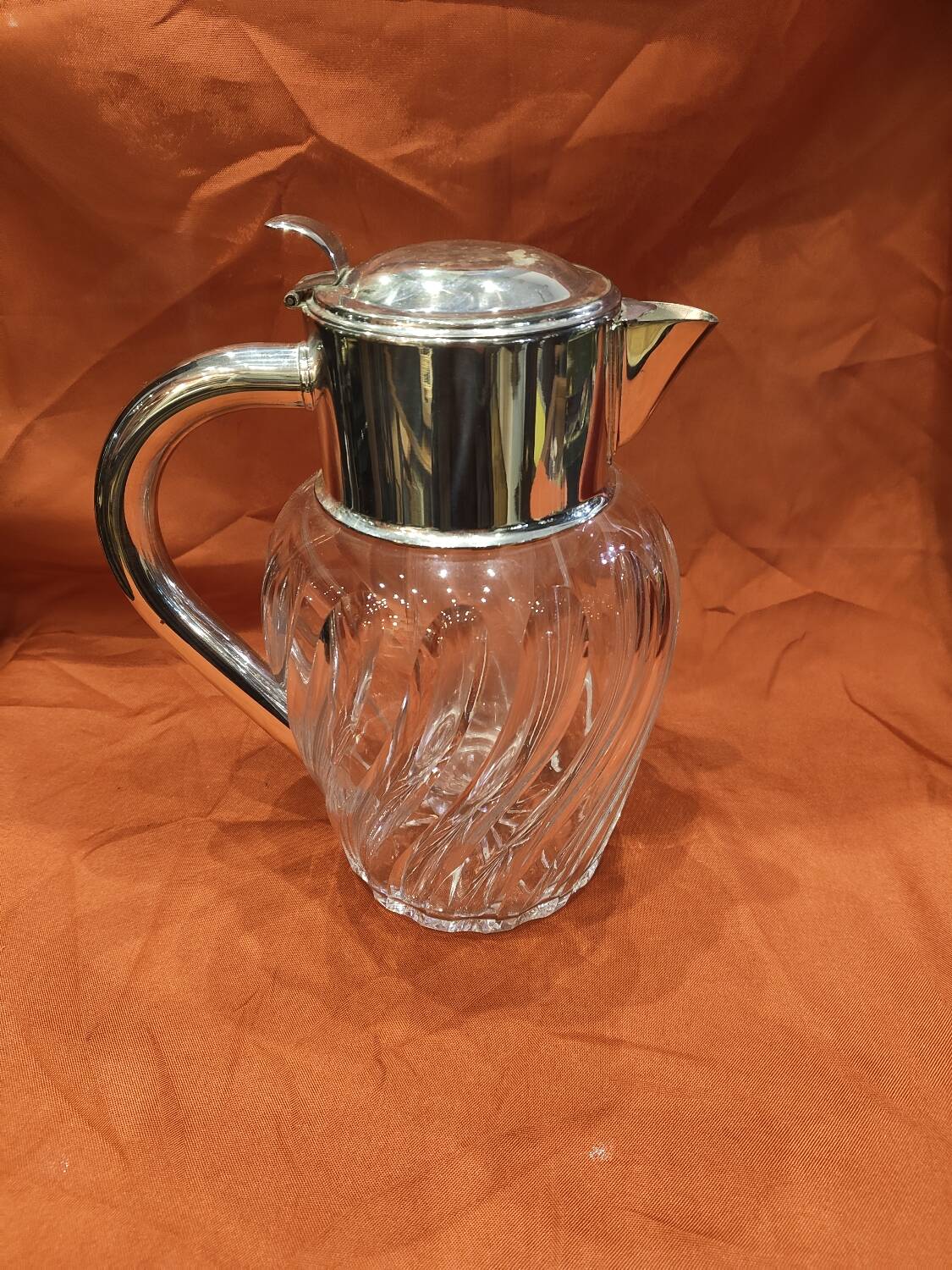 Carafe for orangeade, glass and crystal