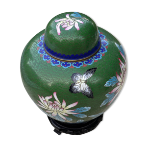 Potiche en bronze cloisonné