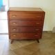 Pretty vintage chest of drawers - 4 drawers - 1960s - refined Scandinavian style - medium oak color