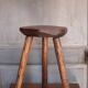 Vintage stool, wooden stool, tripod stool, brutalist, plant holder