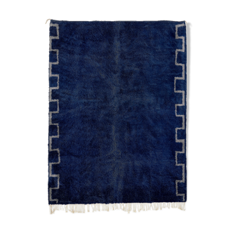 Modern Moroccan dark blue carpet 300x370cm