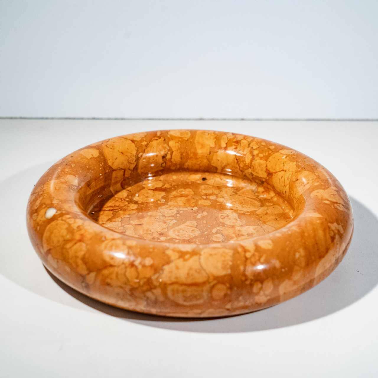 Rosso Verona marble centerpiece / empty pocket, Italian design 1960s