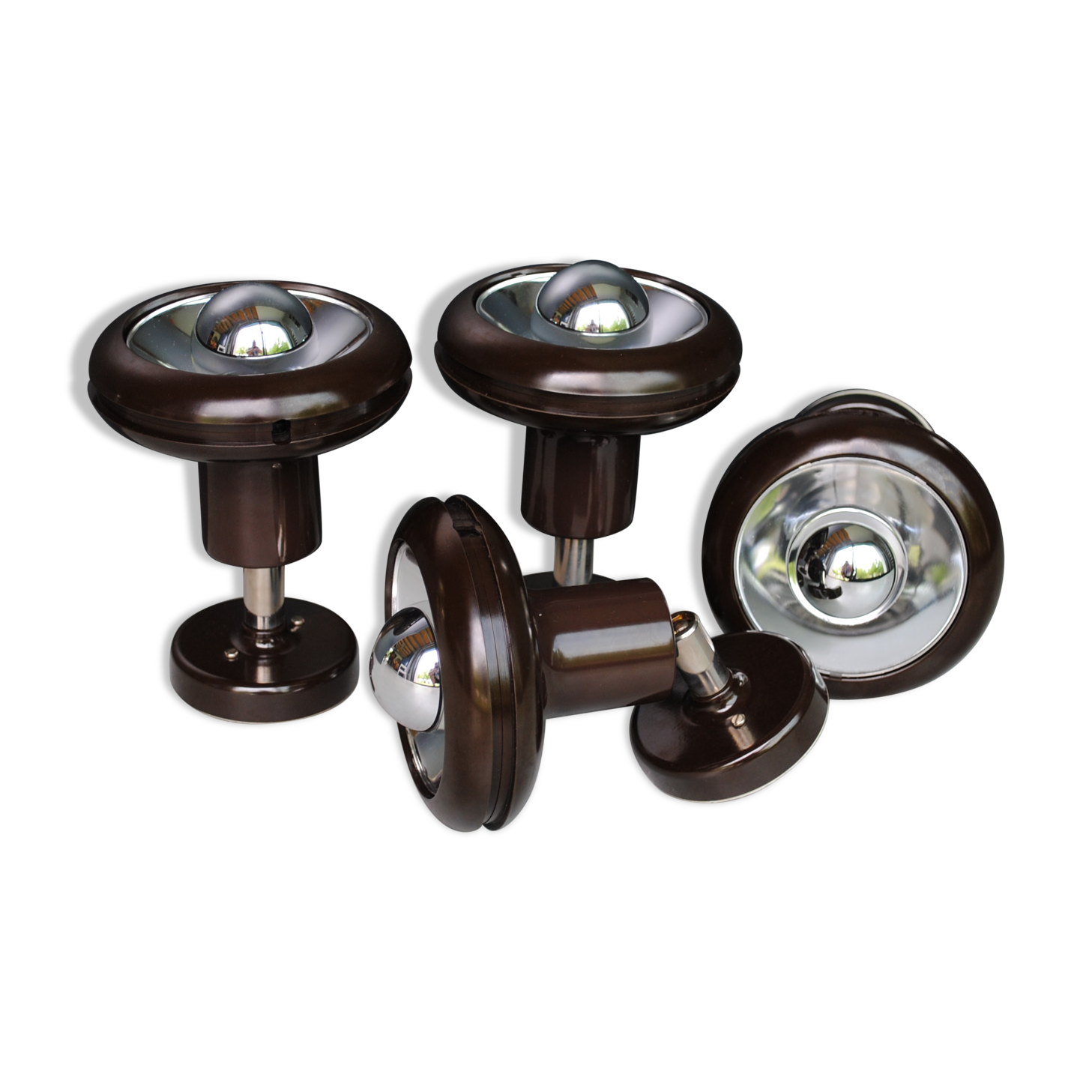 Set of 4 wall lamps Raak year 70