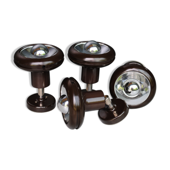 Set of 4 wall lamps Raak year 70